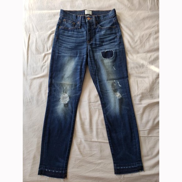 J. Crew High Rise Toothpick Raw Hem Jeans (25P) - Picture 4 of 12
